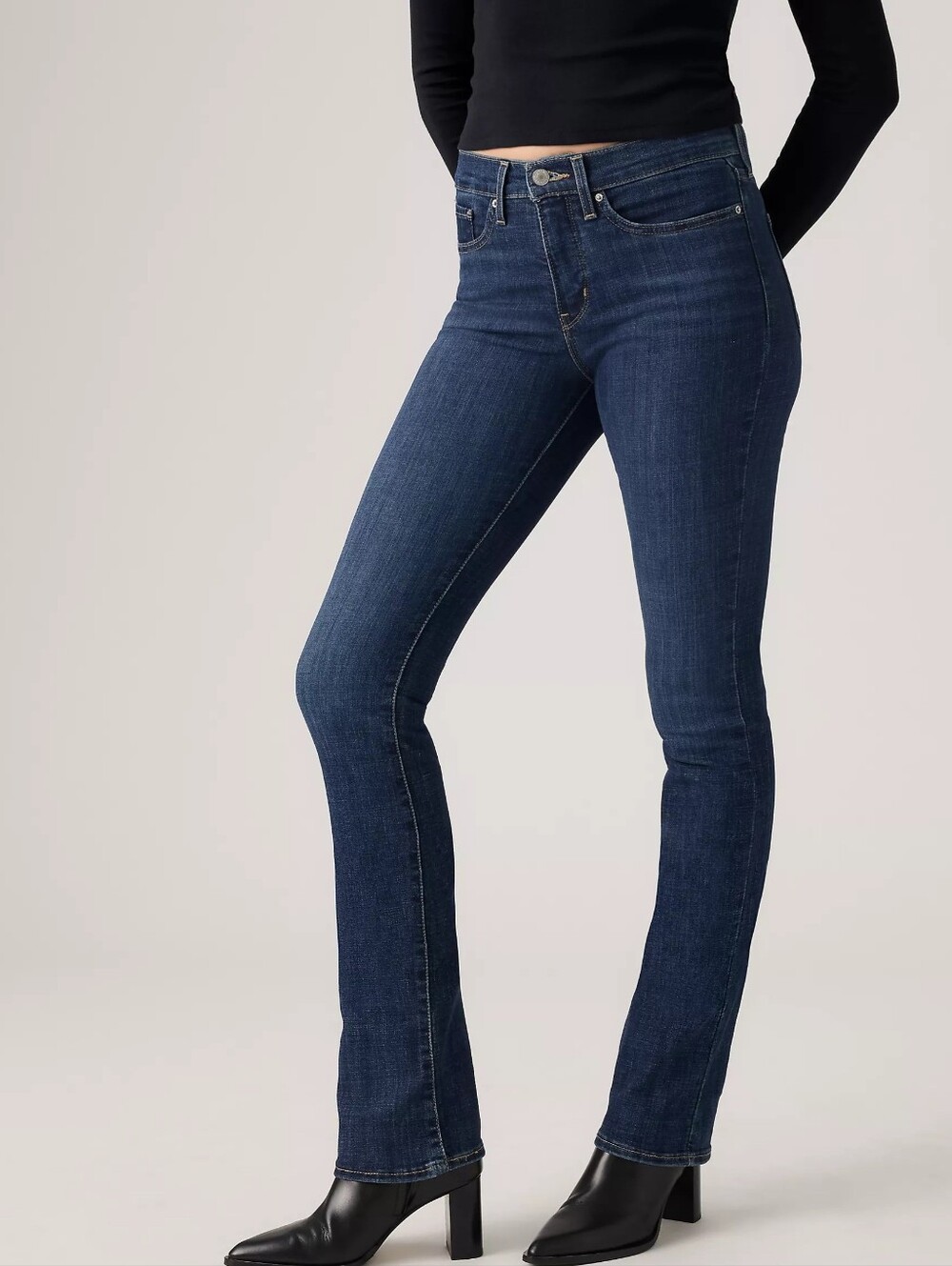 Excellent Condition Levi's 315 Shaping Bootcut Dark Blue Jeans Size 28